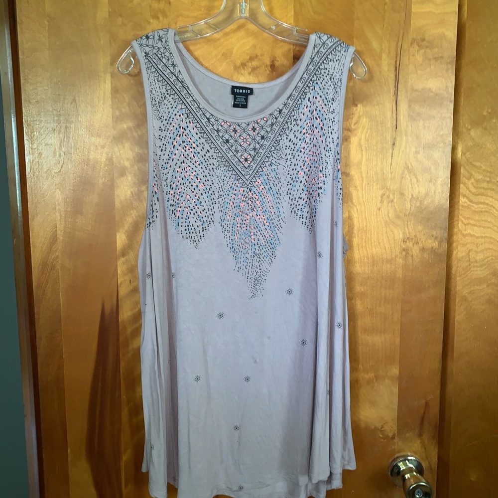 Torrid Feather Tank Top Size 3
